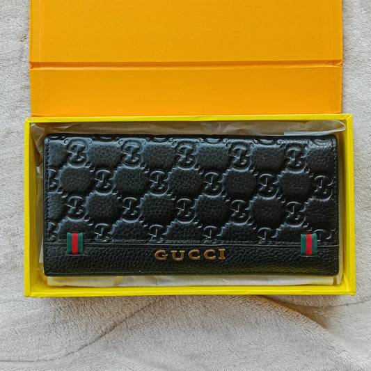 Gucci Long Wallet For Men Cow Leather Black