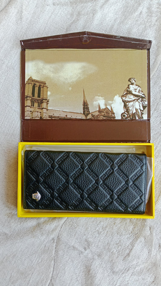 Versace Long Wallet Black Leather For Men