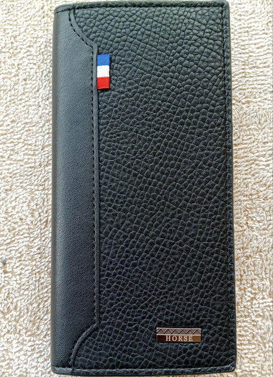 Imperial Horse Black Long Wallet