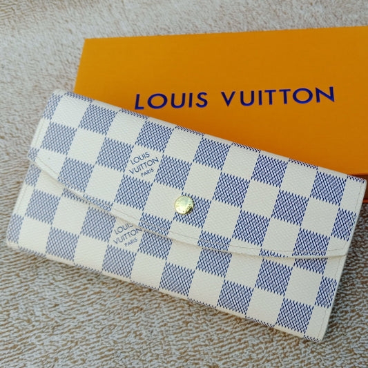 LV Trendy Couple Wallet Checkered Off White