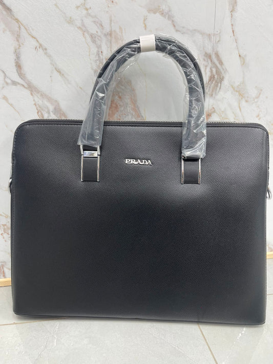 Premium Black Monogram Laptop & Handbag