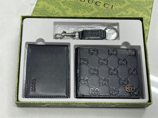 Men’s Luxury Wallet & Keychain Gift Set – 3-Piece Premium Gift Box