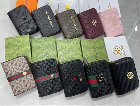 Designer Full Zip Card Holder Mini Wallet