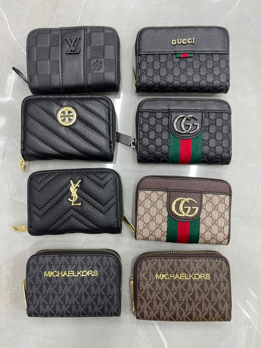 Designer Full Zip Card Holder Mini Wallet