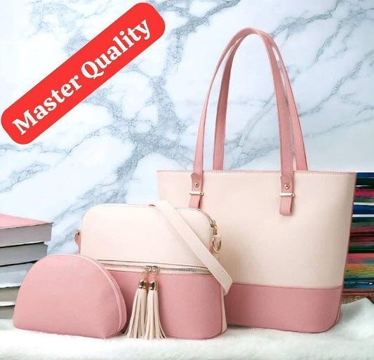 Stylish Girl's Hand Bag Set - 3 Pcs