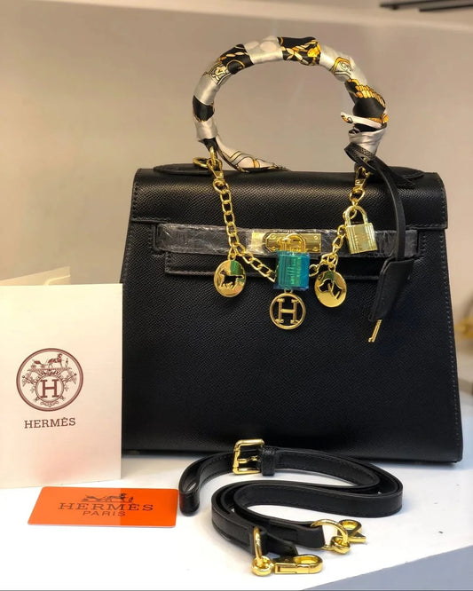 Hermes Kelly 25 Handbag Black