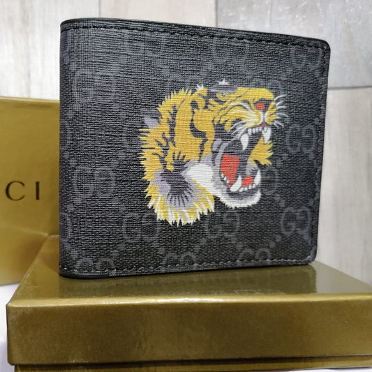 Designer Gucci Black Tiger Wallet