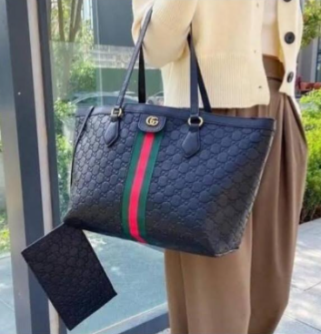 Gucci Ophidia GG Black Tote Bag Set