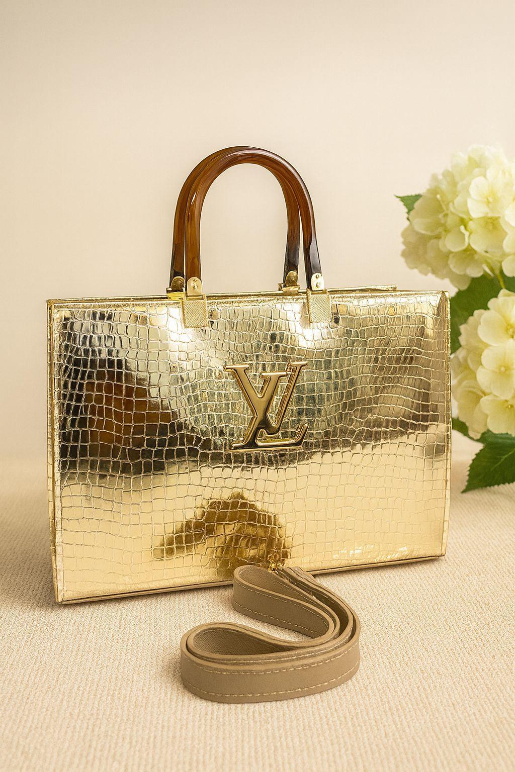 Girl's LV Textured Tote Bag