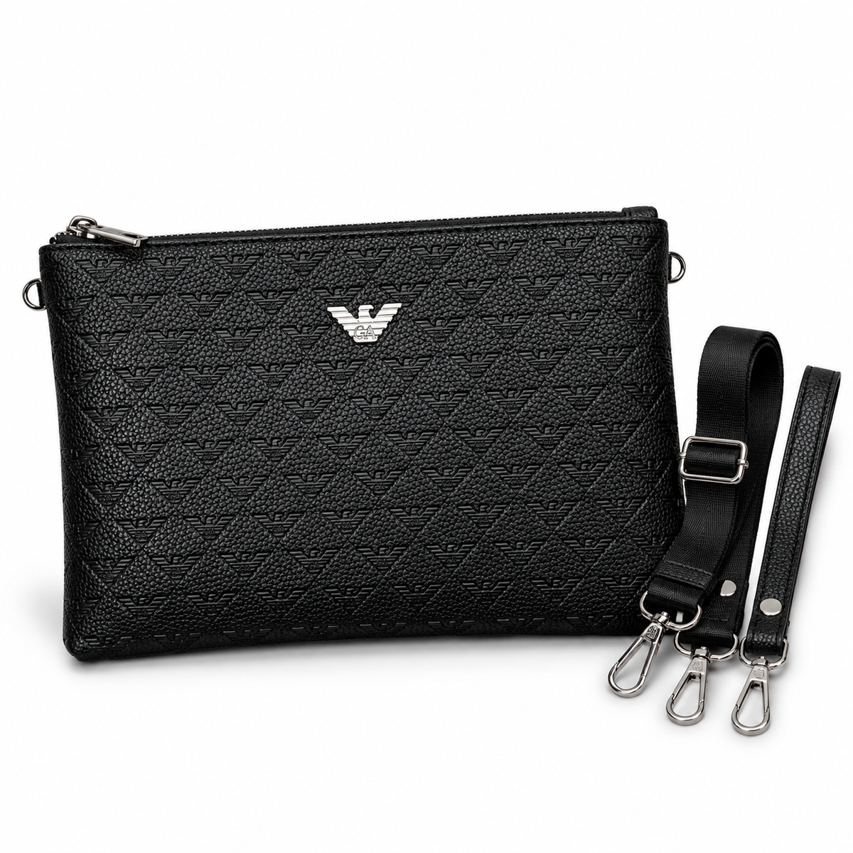 Premium Textured Crossbody Clutch Bag with Adjustable Strap