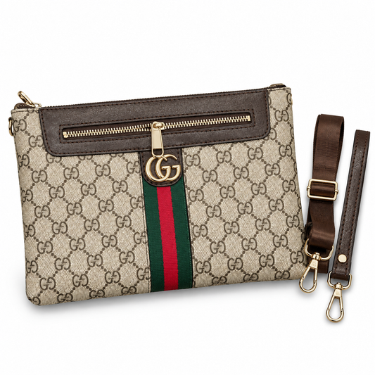Premium Textured Crossbody Clutch Bag with Adjustable Strap