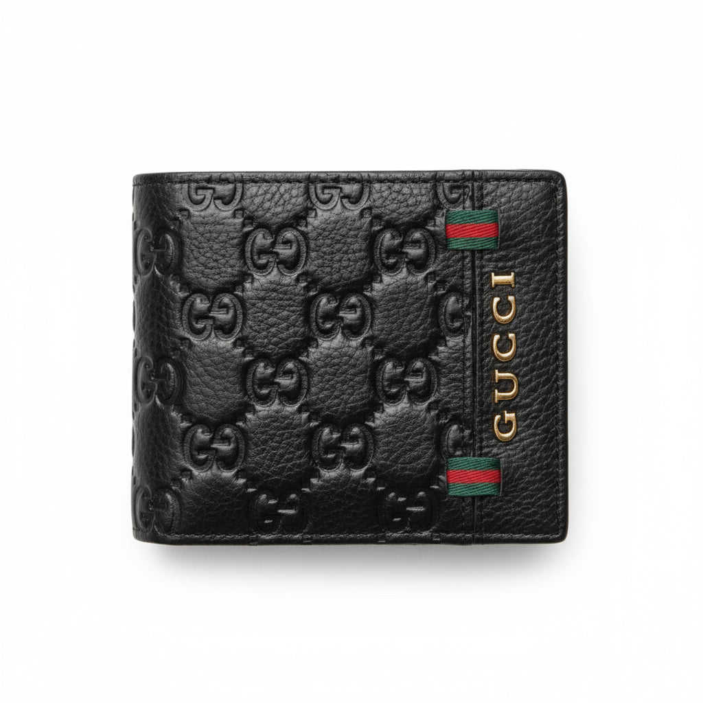 Gucci Small Embossed Logo Genuine Leather Wallet