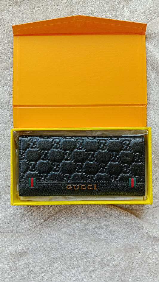 Gucci Long Wallet For Men Cow Leather Black