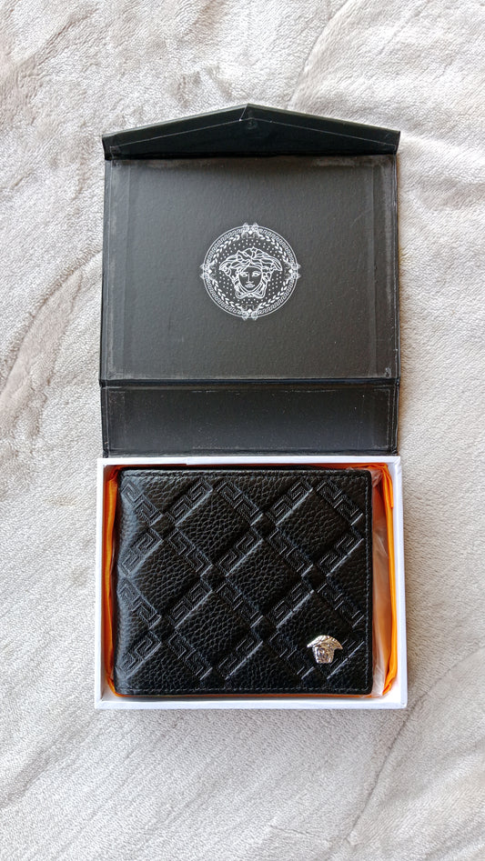 Versace Wallet For Men Leather Black