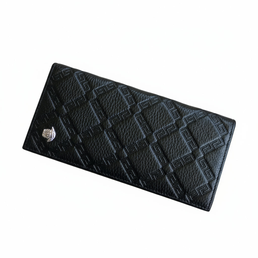 Versace Long Wallet Black Leather For Men