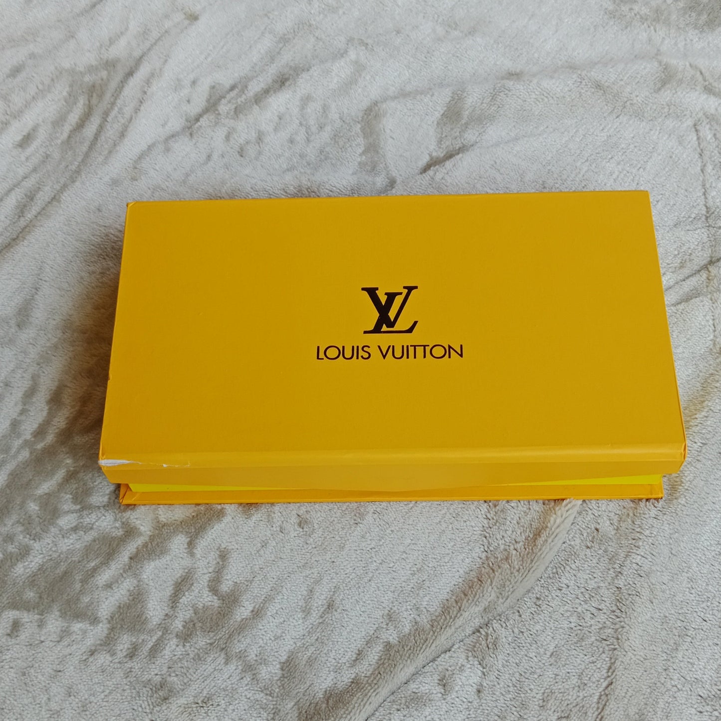 Designer LV Leather Men Long Wallet Black