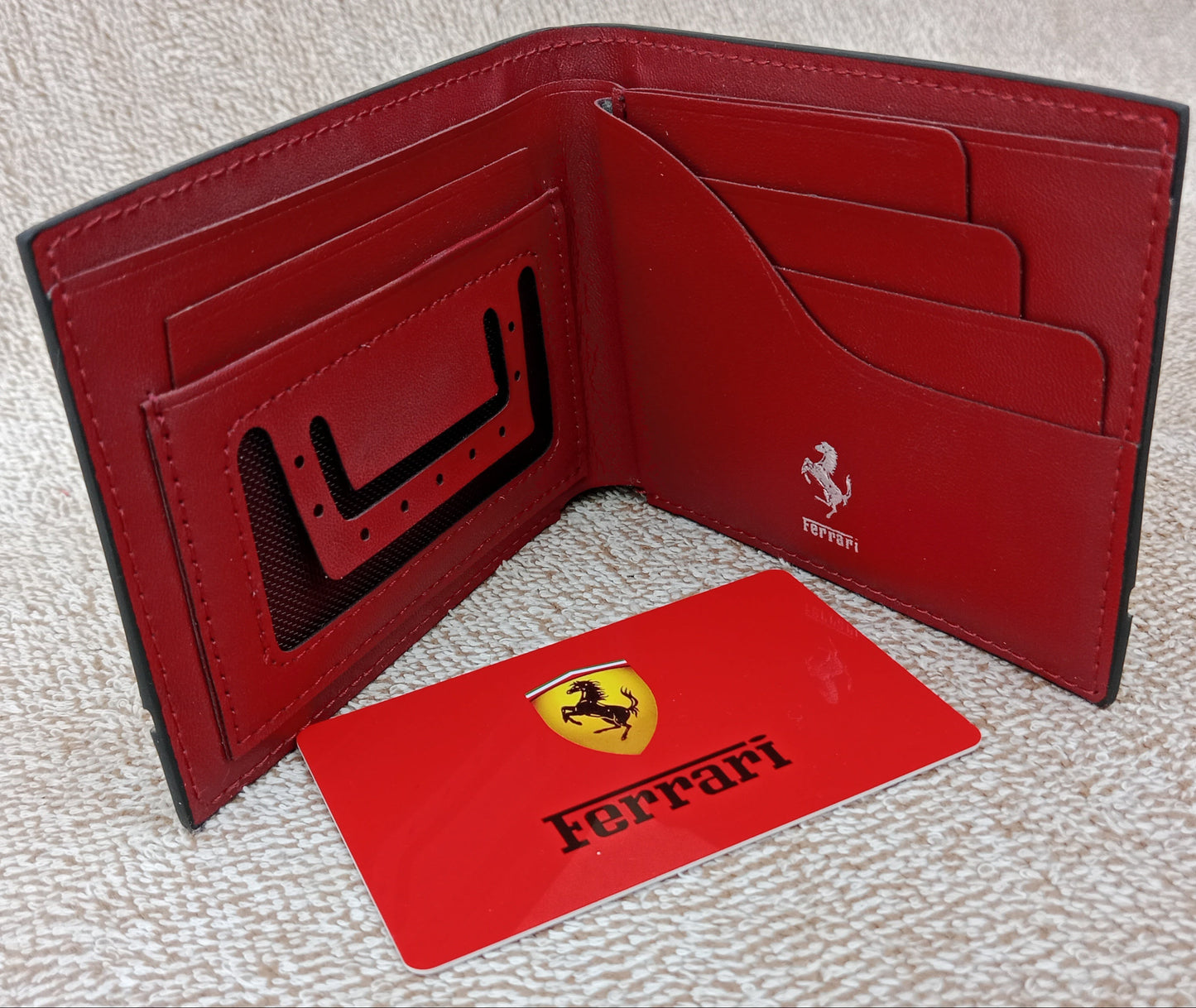 Ferrari Yellow Black Strip Wallet For Men