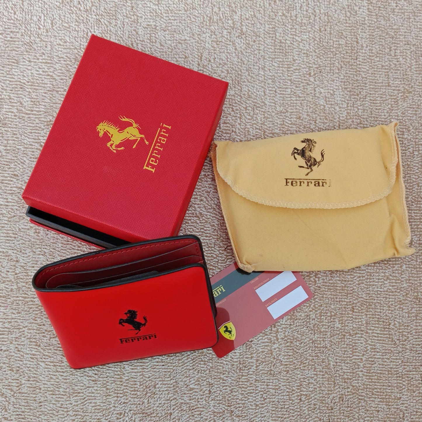 Ferrari Red Wallet For Men