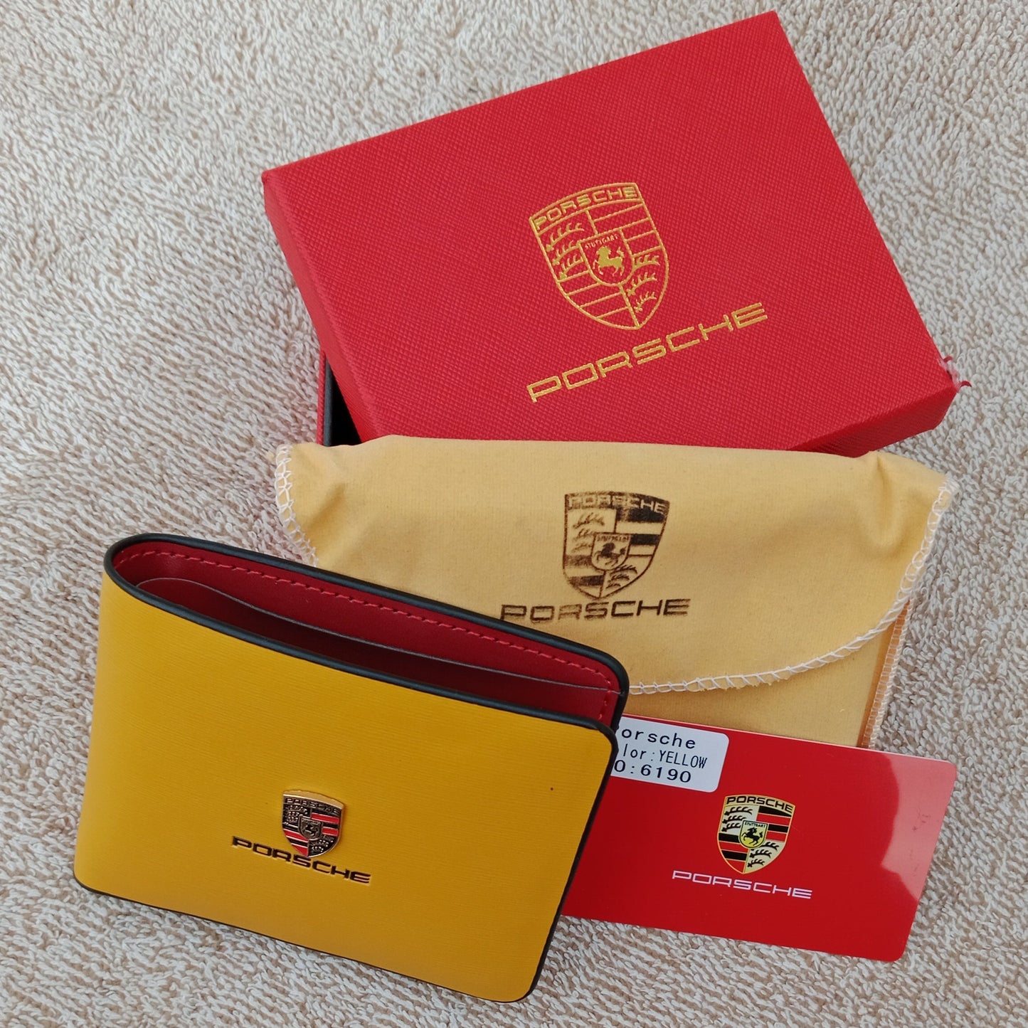 Porsche Yellow Wallet for Men