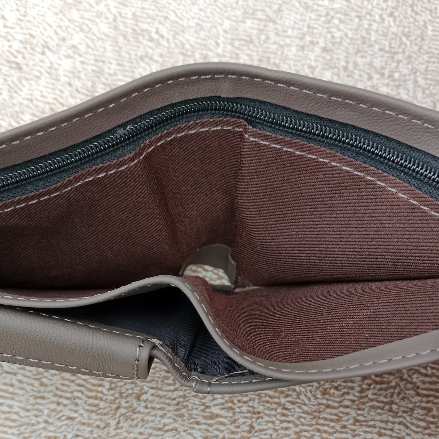 Brand Inspired Grey Genuine Leather Wallet For Men