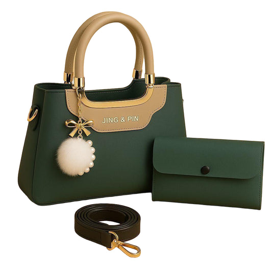 Stylish Girl's Hand Bag Set - 2 Pcs Vibrant Colors