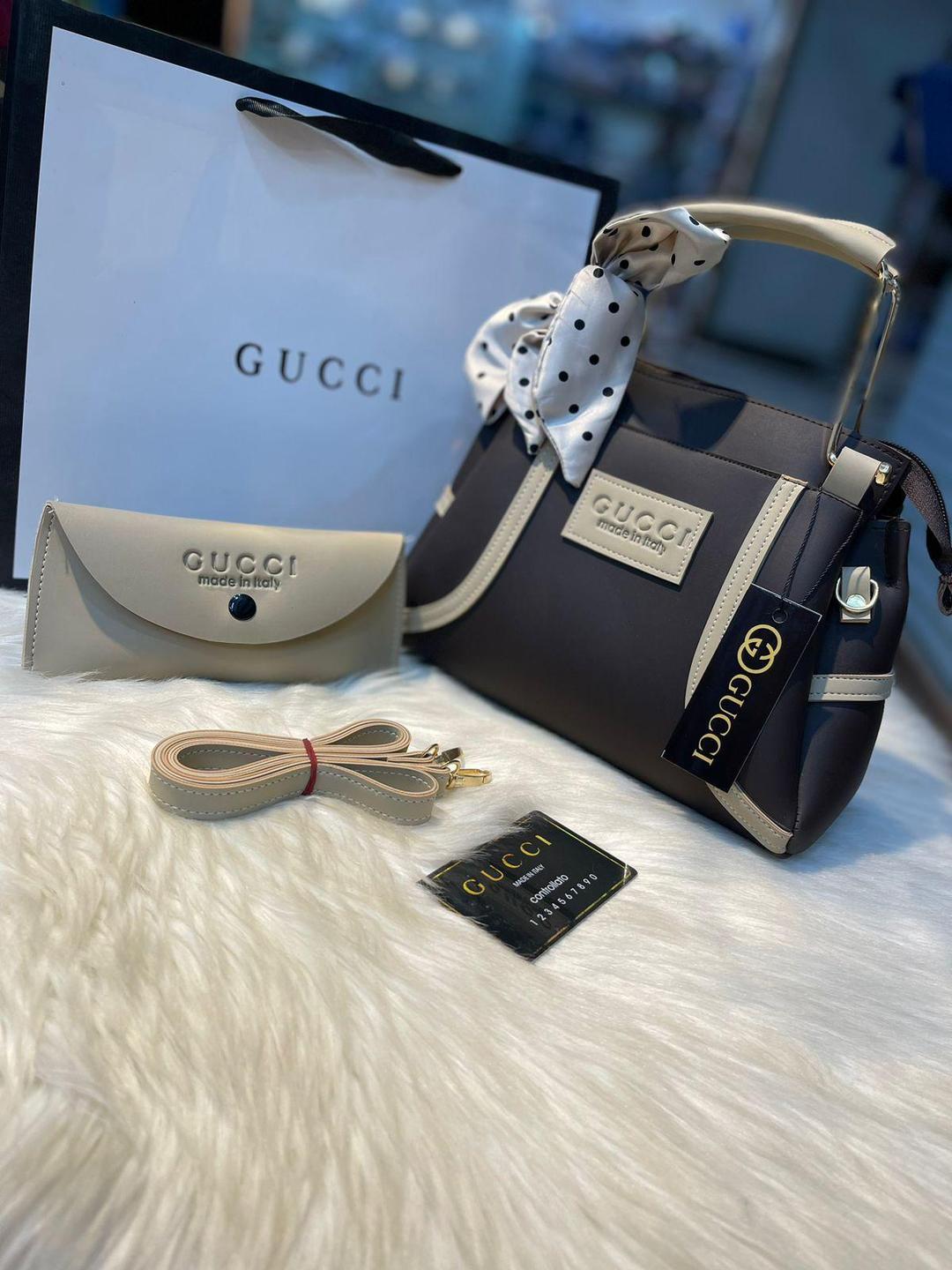 Trendy GUCCI Girl's Hand Bag Set - 2 Pcs