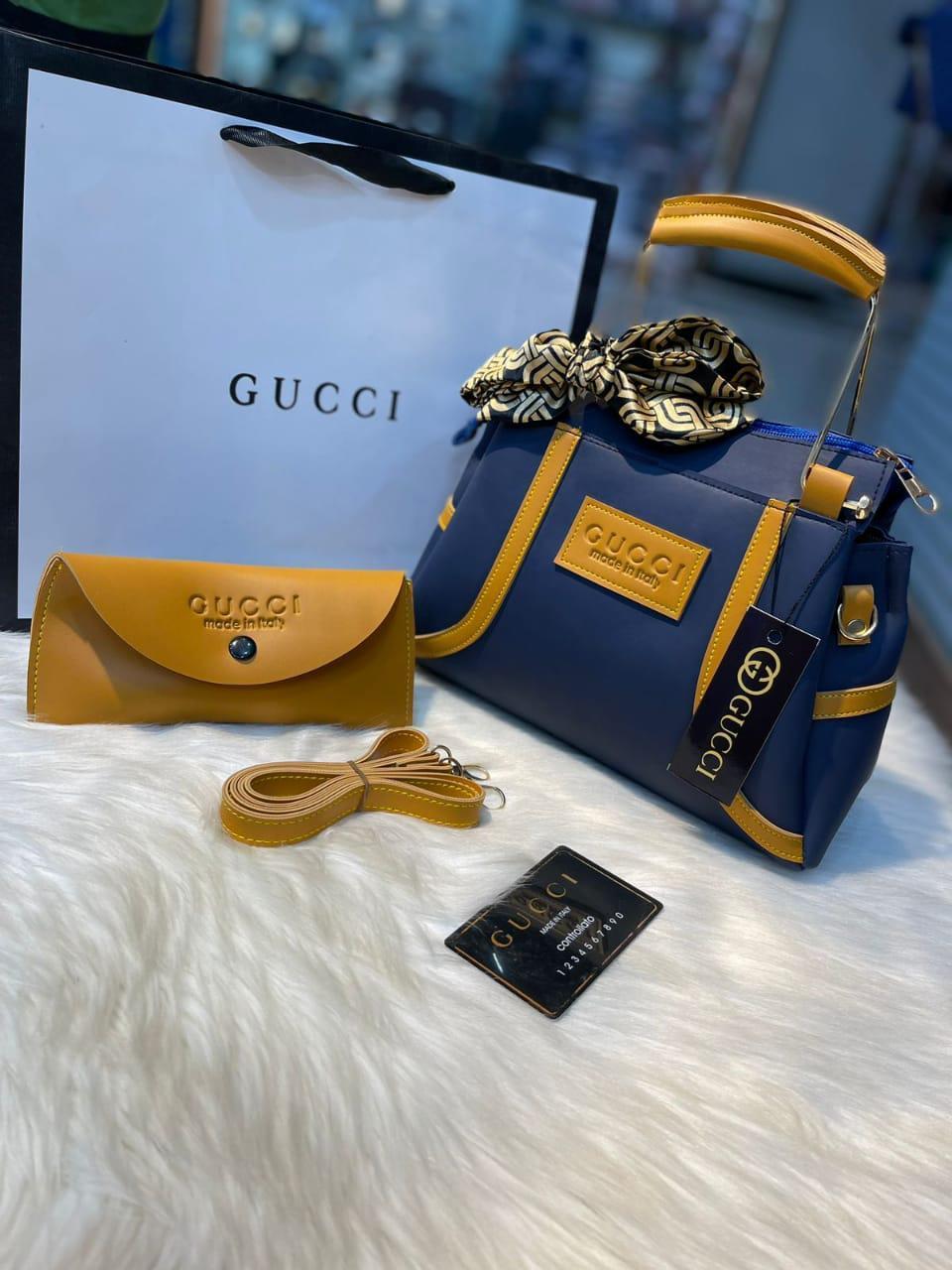 Trendy GUCCI Girl's Hand Bag Set - 2 Pcs