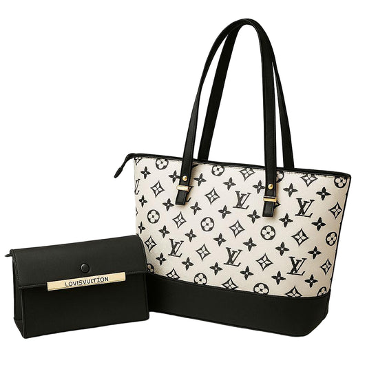 Girl's LV Printed Tote Bag 2 Pc