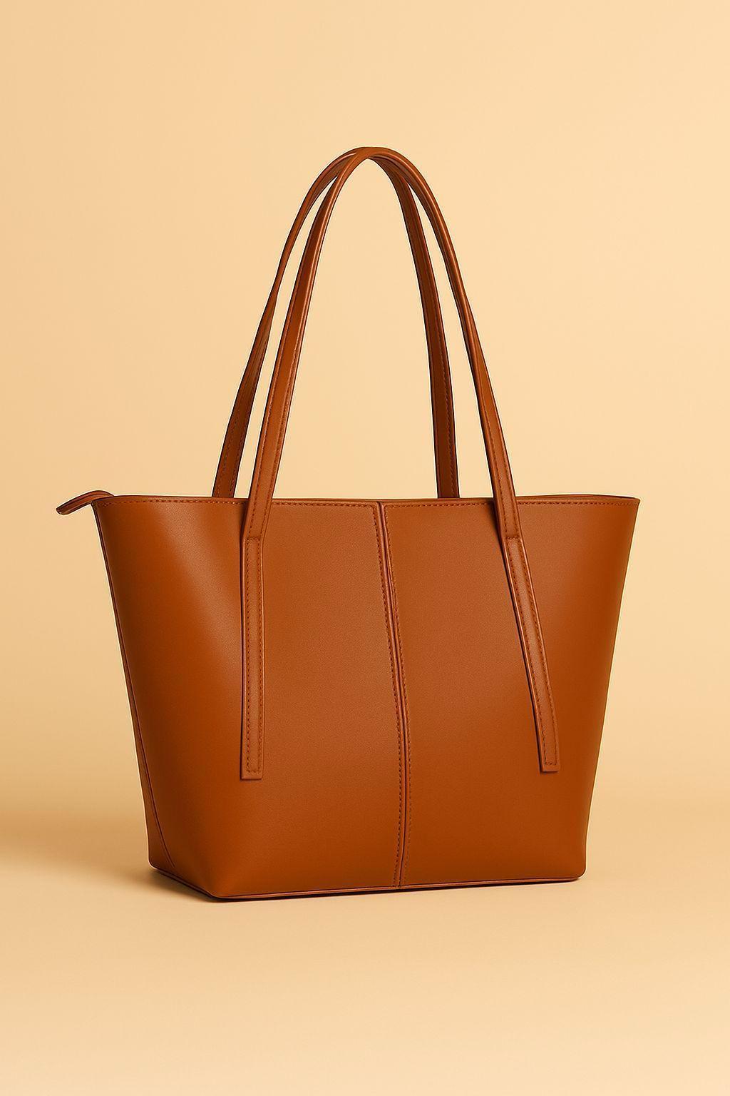 Girl' PU leather Plain Tote Bag