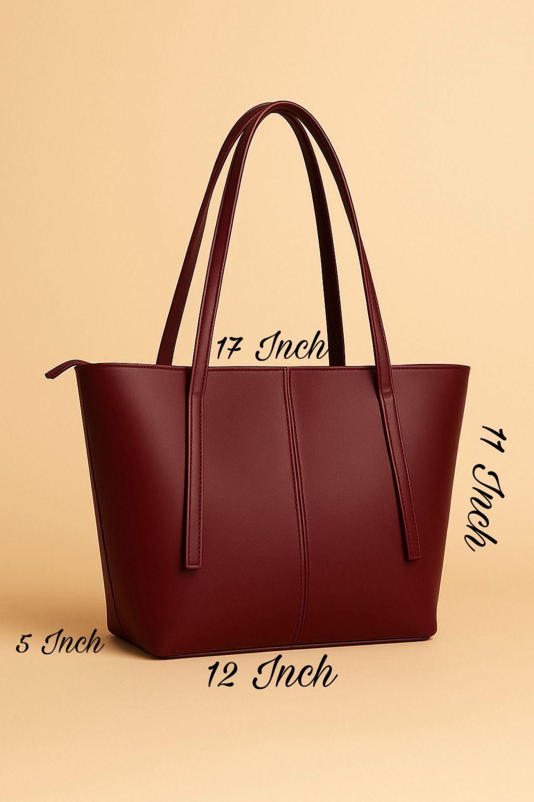 Girl' PU leather Plain Tote Bag