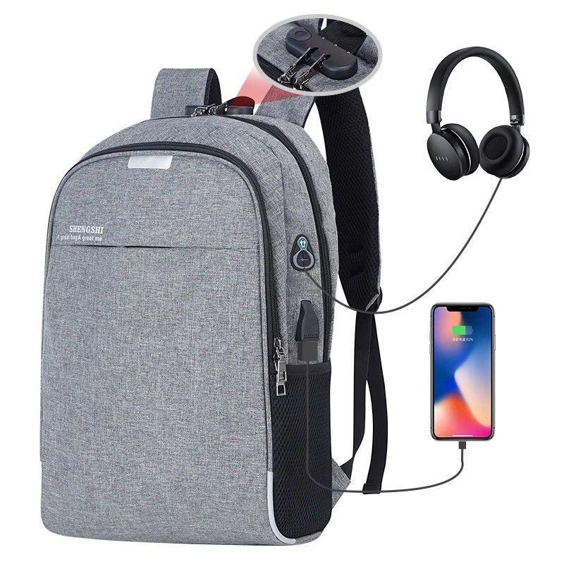 Unisex Nylon Printed Laptop Backpack