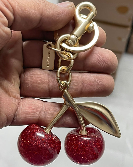 Cherry Charm Keychain For Bag