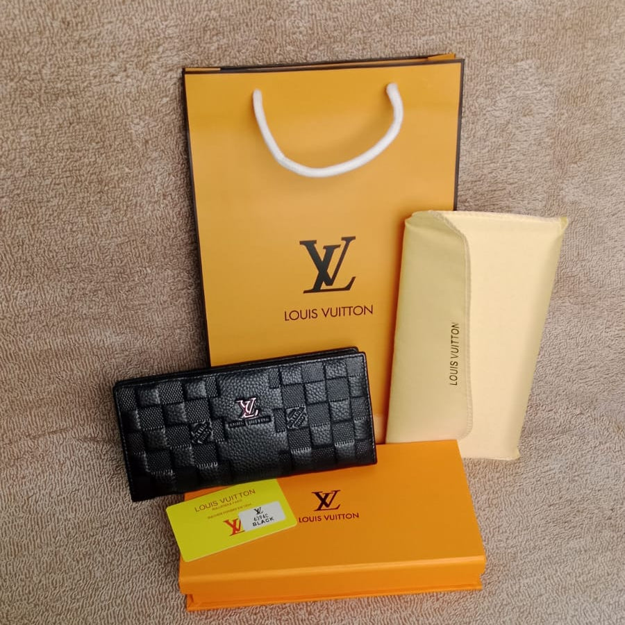 Designer Long Leather Wallet
