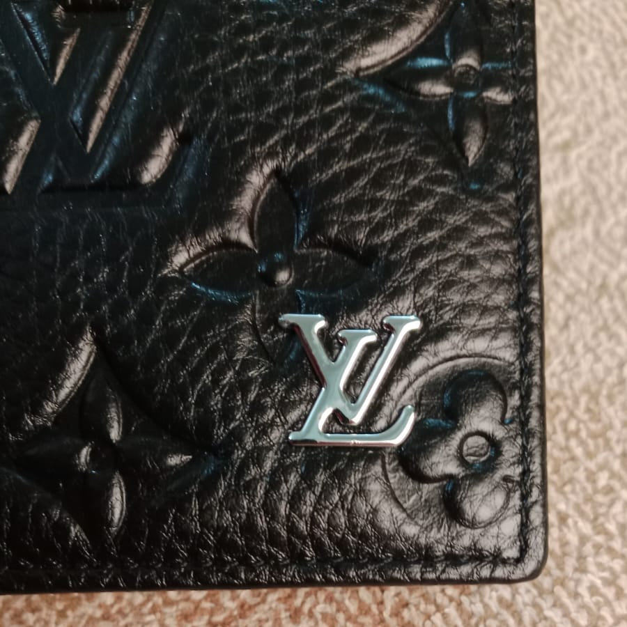 Designer Long Leather Wallet Black