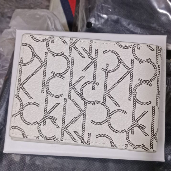 Designer Short Wallet For Men White