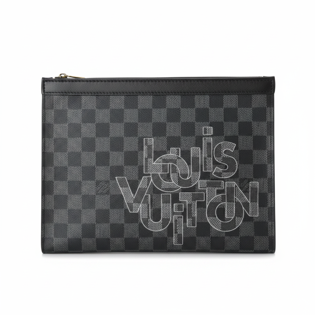 Luxury Monogram Zip Pouch