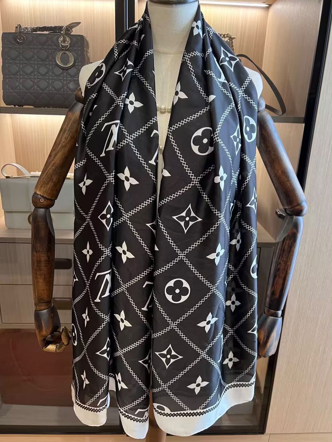 Luxury Monogram Printed Stoles for Women