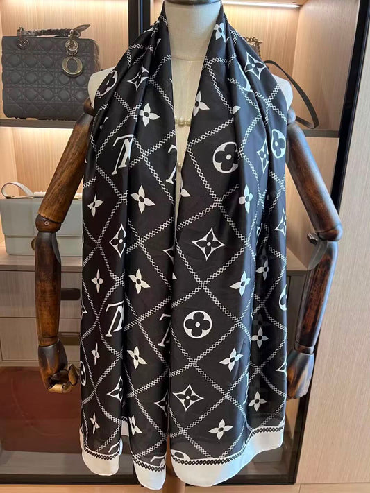 Luxury Monogram Printed Stoles for Women