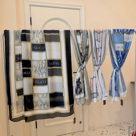 Luxury Monogram Printed Stoles for Women