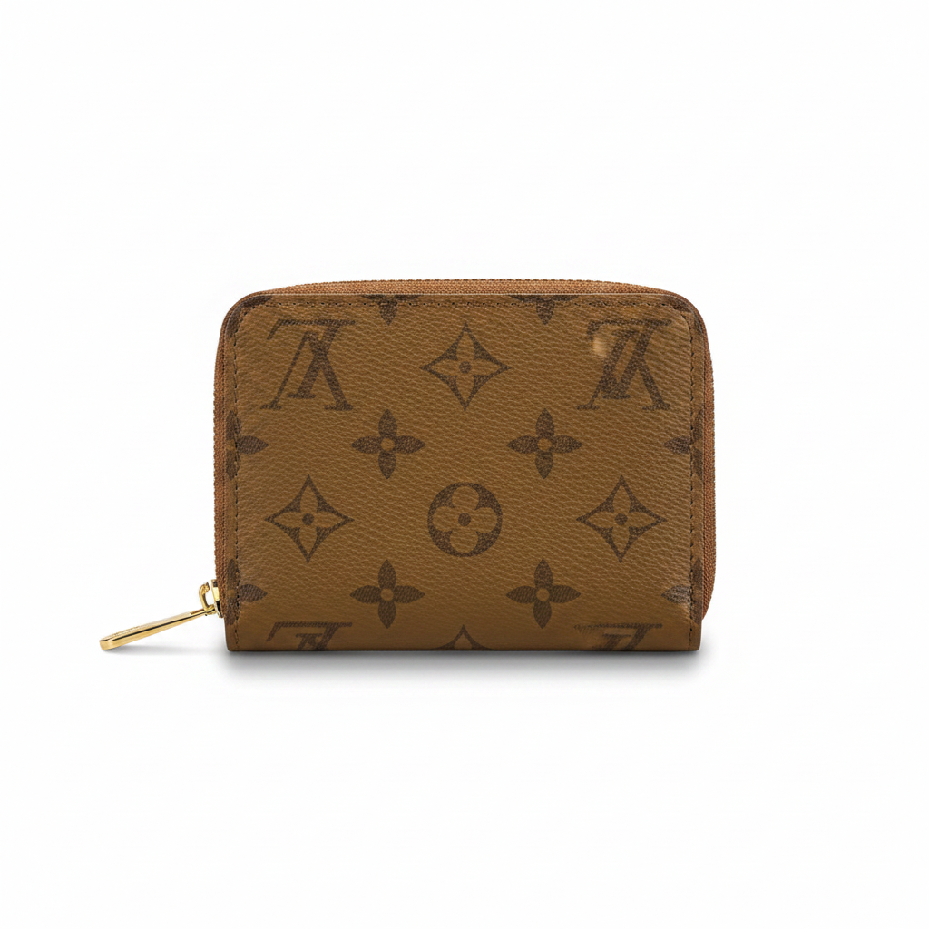 Branded Zip-Around Compact Wallet