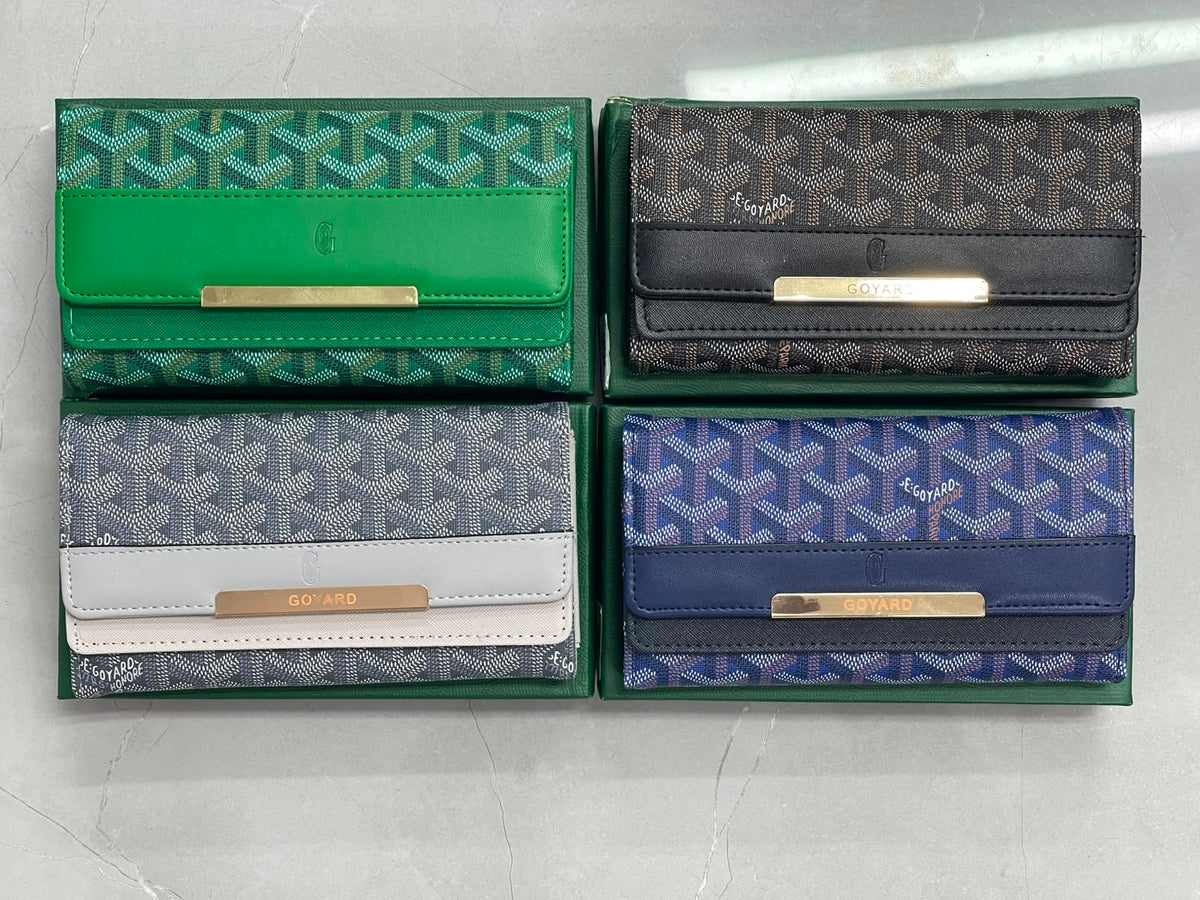 Luxury Patterned Long Wallet Clutch