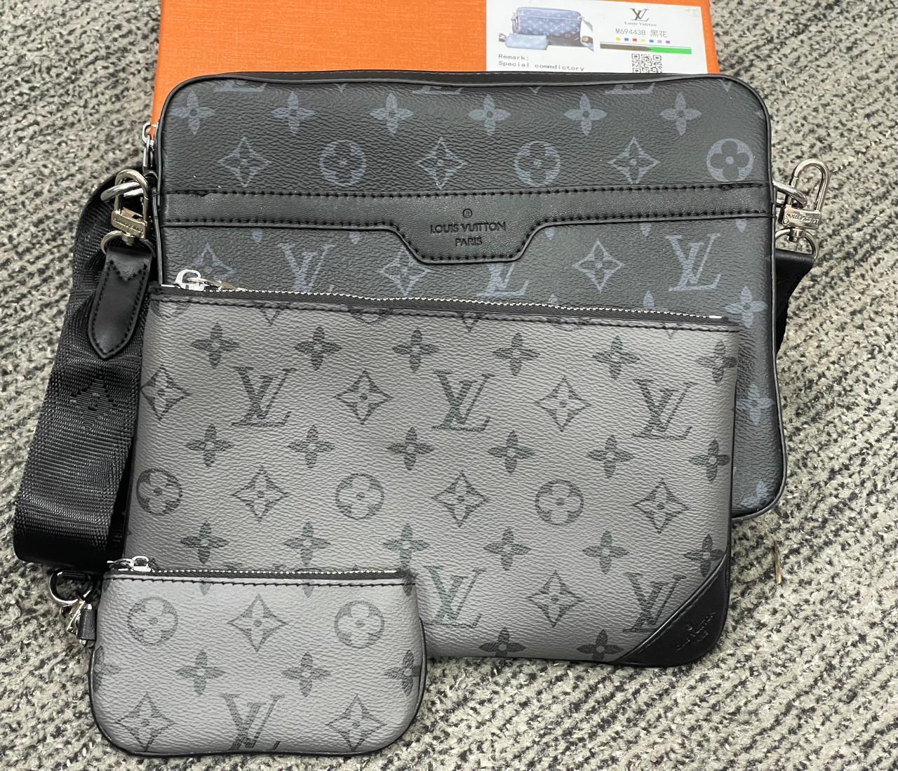 Designer Embossed Trio Messenger Bag (NFC Inspired)