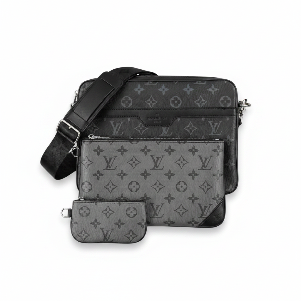 Designer Embossed Trio Messenger Bag (NFC Inspired)