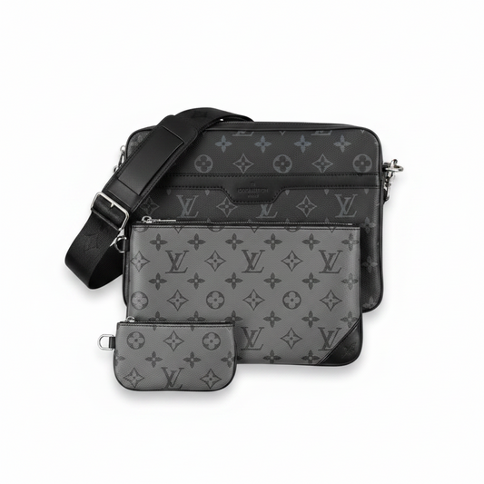 Designer Embossed Trio Messenger Bag (NFC Inspired)