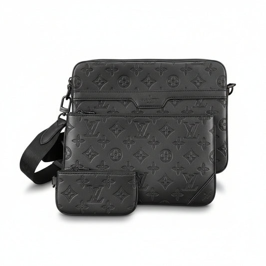 Designer Embossed Trio Messenger Bag (NFC Inspired)