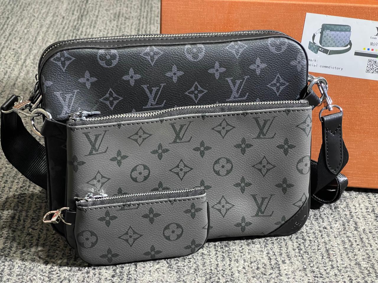 Designer Embossed Trio Messenger Bag (NFC Inspired)