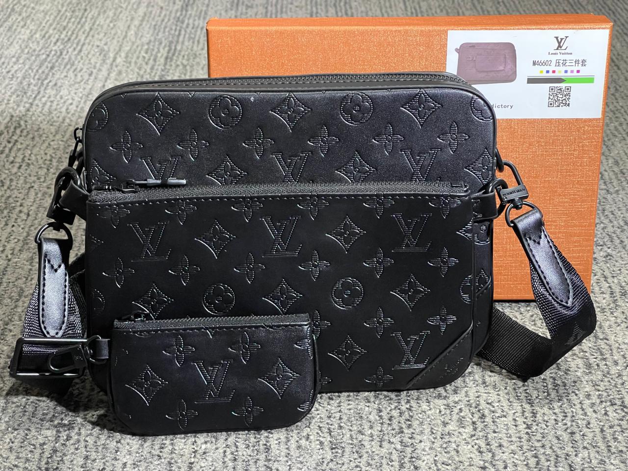 Designer Embossed Trio Messenger Bag (NFC Inspired)