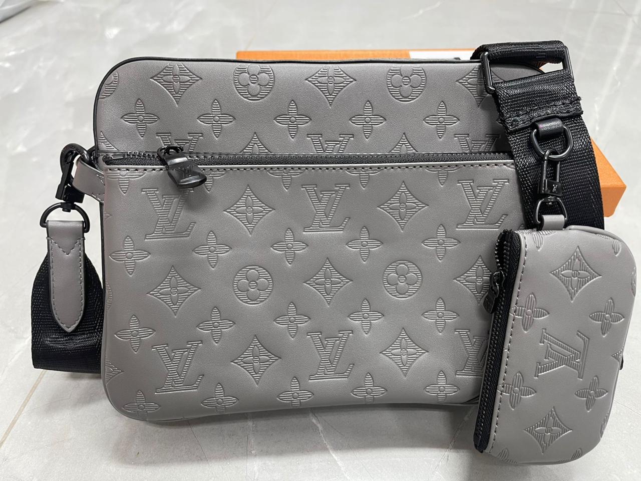 Designer Embossed Trio Messenger Bag (NFC Inspired)