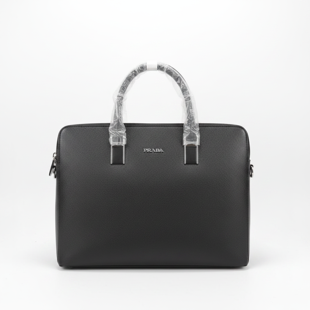 Premium Black Monogram Laptop & Handbag