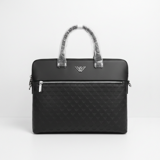 Premium Black Monogram Laptop & Handbag